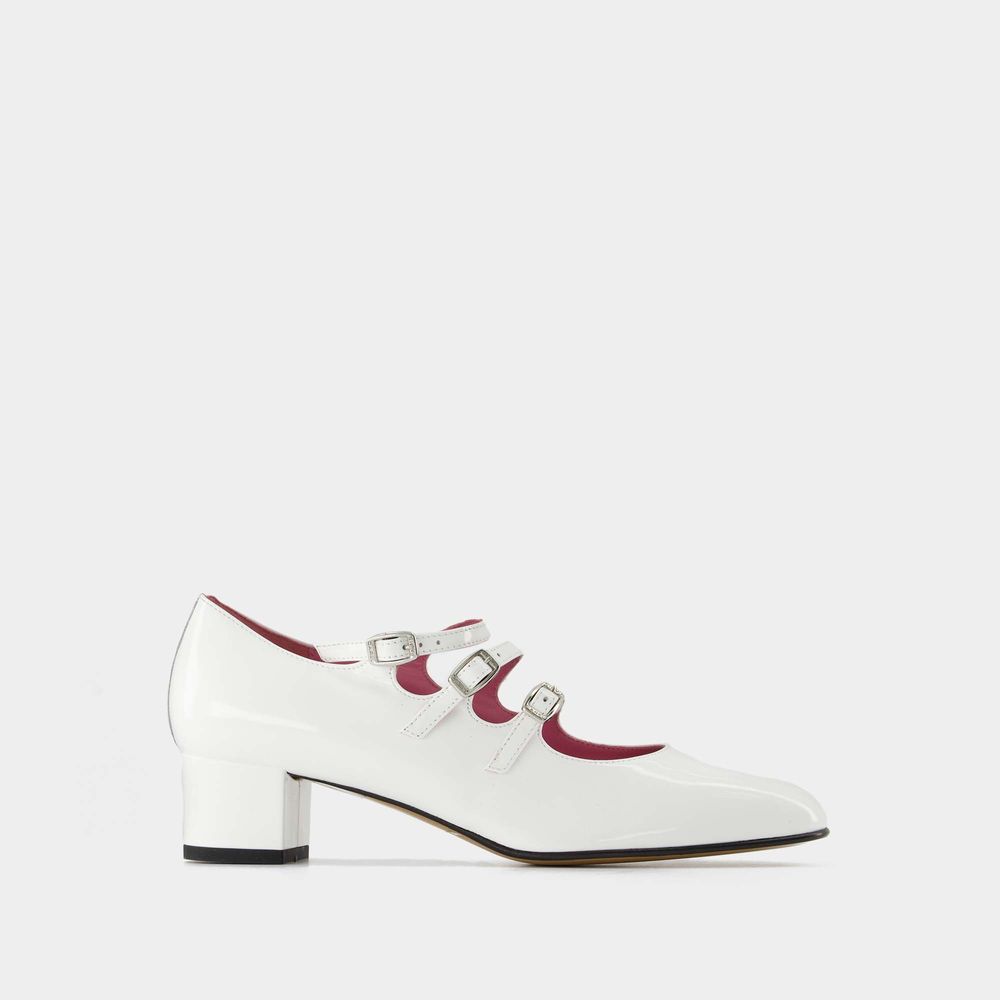 Carel Kina Ballet Flats In White