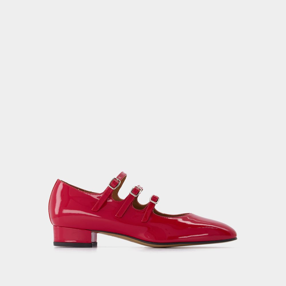 Shop Carel Babies Ariana En Cuir Vernis Rouge In Red