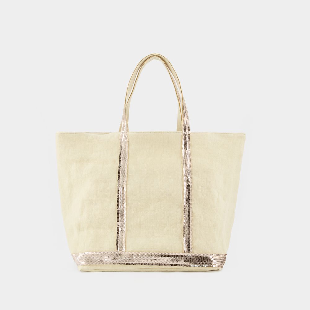Vanessa Bruno Cabas L Tote Bag -  -  Ivory - Linen In Neutral