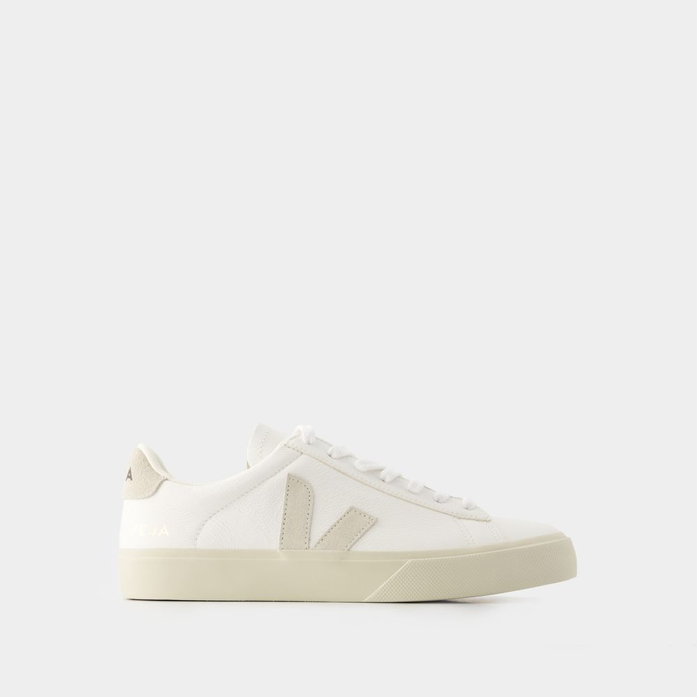 Shop Veja Campo Sneakers -  - Leather - White Suede