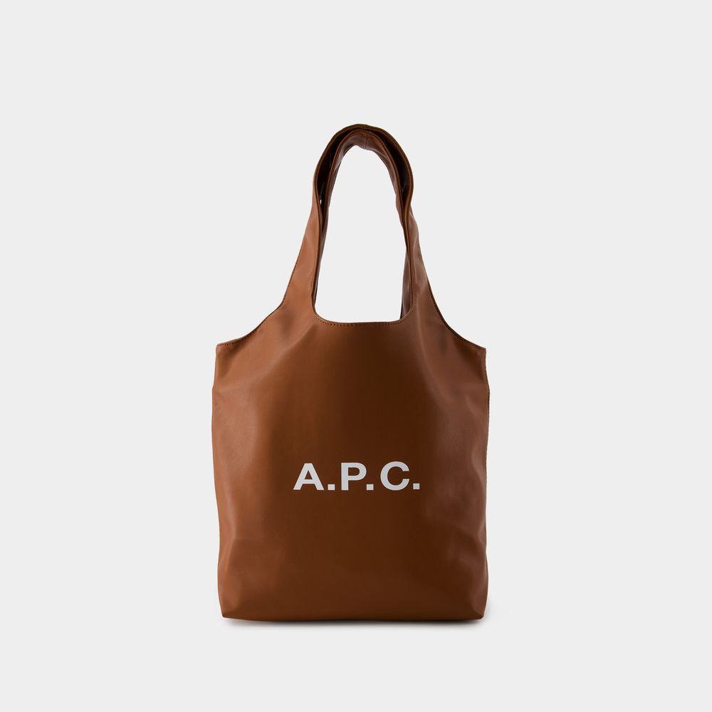 Shop Apc Ninon Small Tote Bag - A.p.c. - Synthetic - Hazelnut In Brown