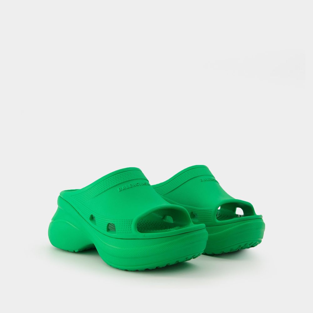 Balenciaga X Crocs Logo-embossed Platform Slides