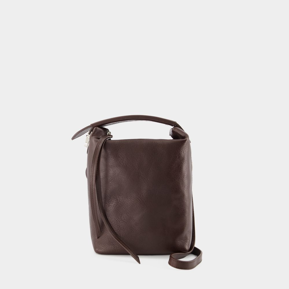 LEMAIRE BOX HOBO BAG - LEMAIRE - CHOCOLATE BLACK - LEATHER