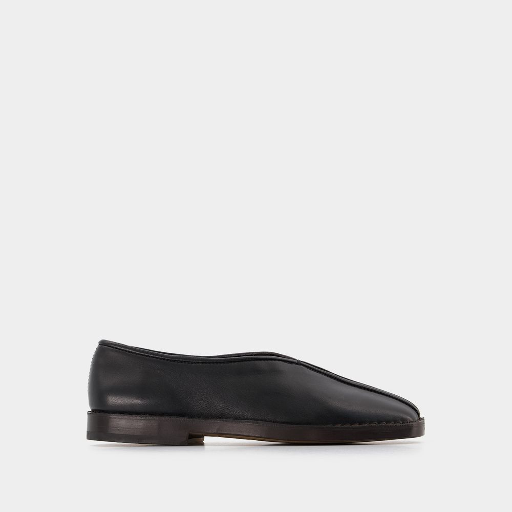 LEMAIRE FLAT PIPED SHOES - LEMAIRE - BLACK - LEATHER