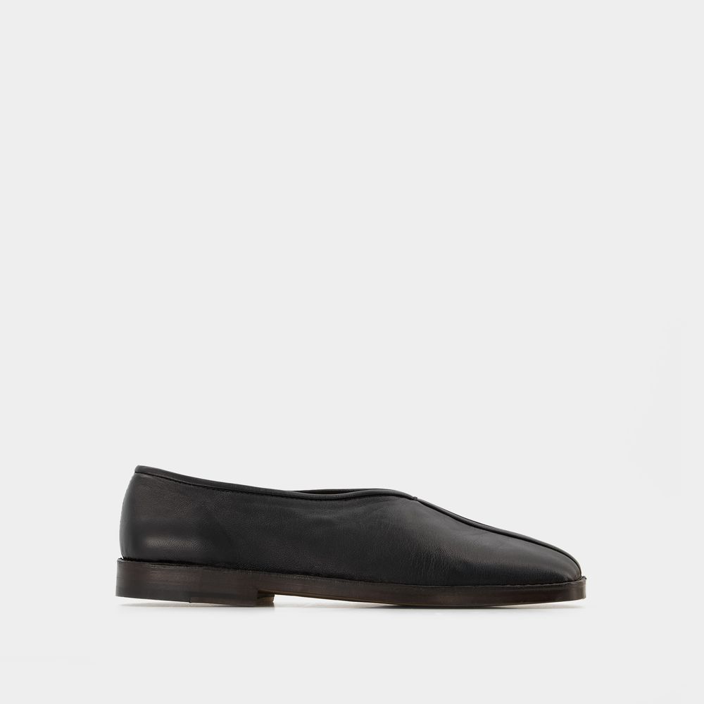 LEMAIRE FLAT PIPED MULES - LEMAIRE - BLACK - LEATHER