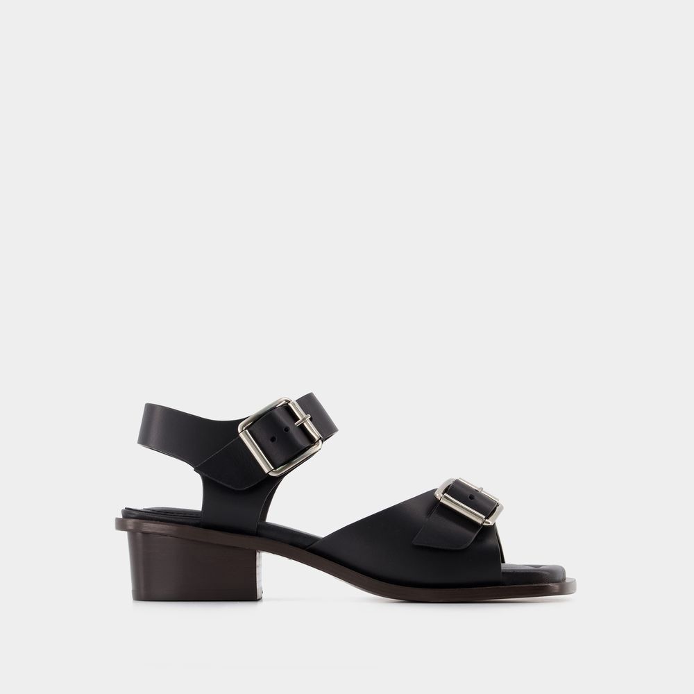 Lemaire Strat 35 Sandals - - Black - Leather In Black