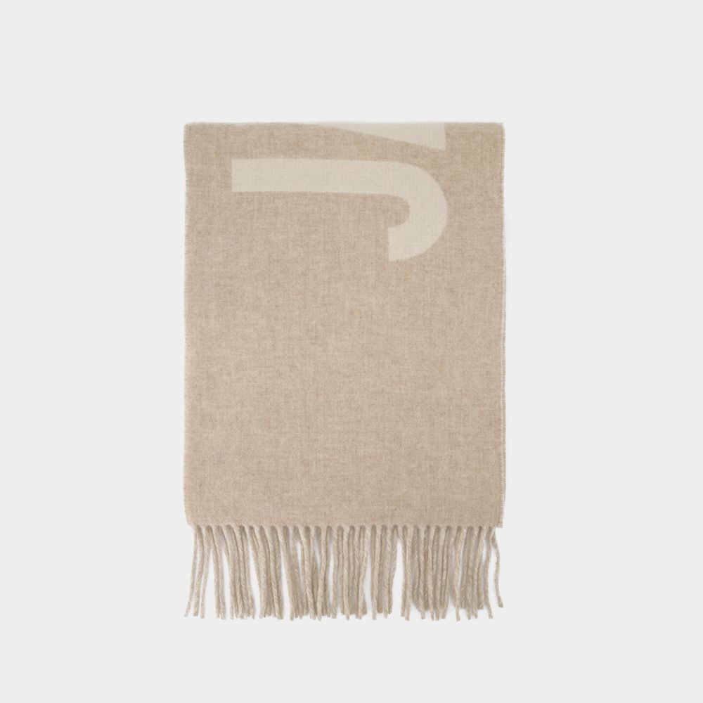 Shop Jacquemus Scarf In Beige