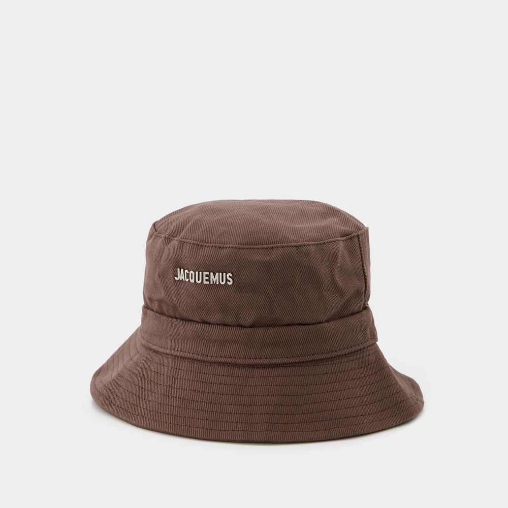 Jacquemus Brown Le Bob Gadjo Bucket Hat In Brown
