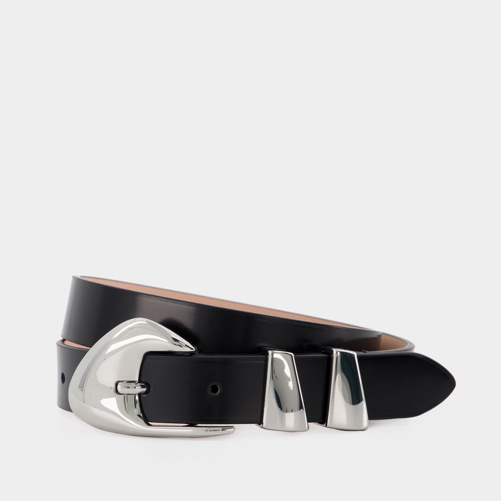 BY FAR MOORE BELT - BY FAR - BLACK - PATENT LEATHER