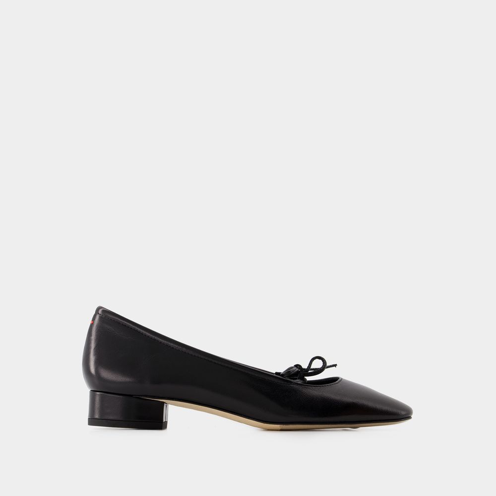 Shop Aeyde Ballerines Darya -  - Cuir - Noir In Black