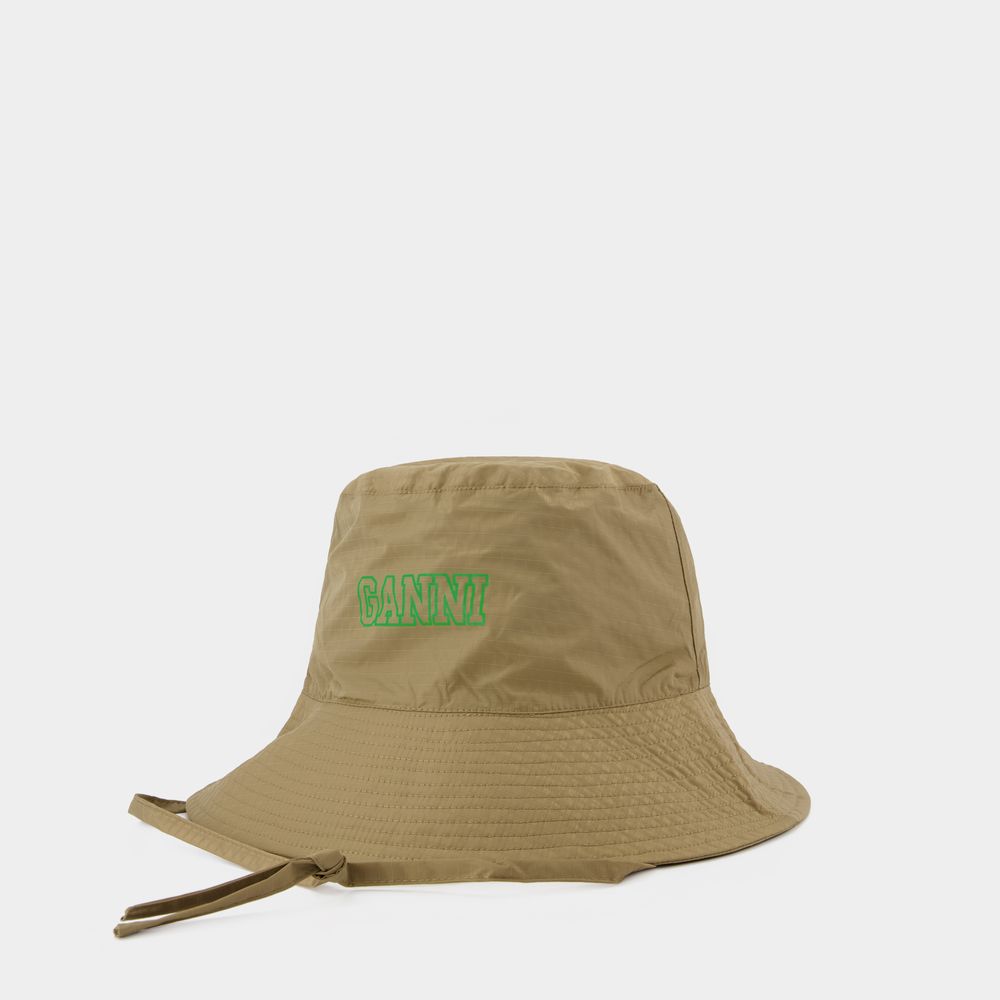 GANNI Printed ripstop bucket hat