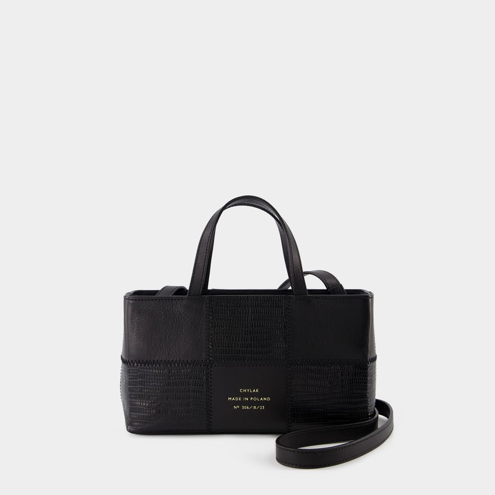 Chylak Patchwork Tote  - Leather - Black