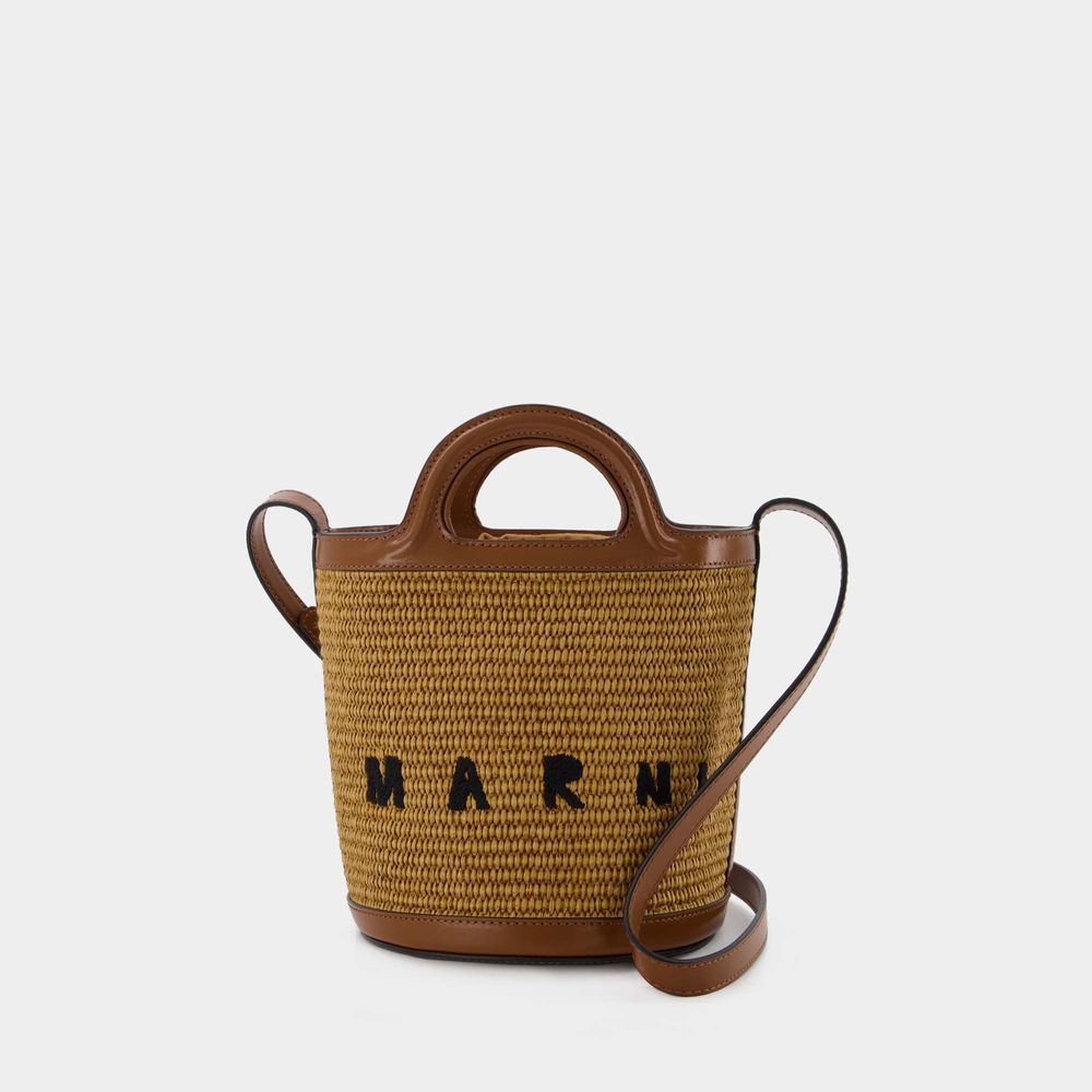 Shop Marni Mini Bucket Handbag -  - Raw Sienna - Leather In Brown