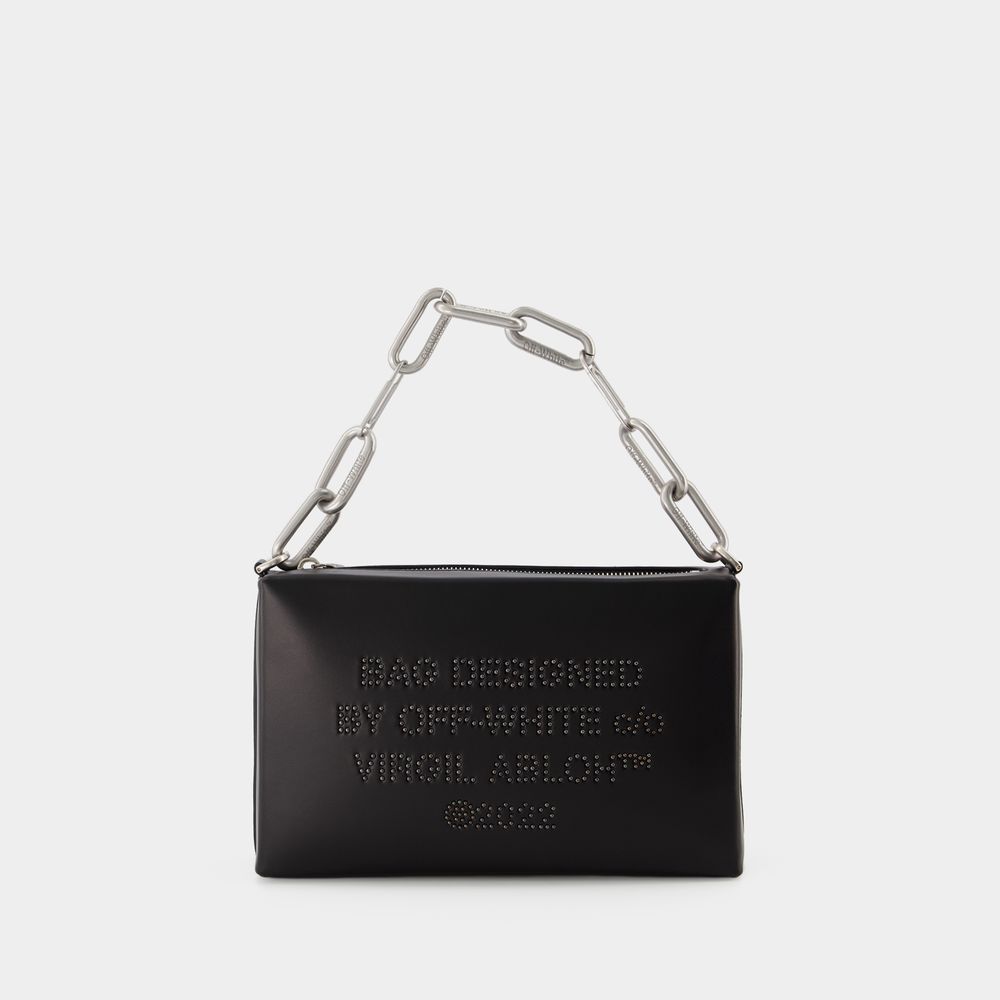 Off-white Block Pouch Hobo Bag - Off White - Black/white - Leather