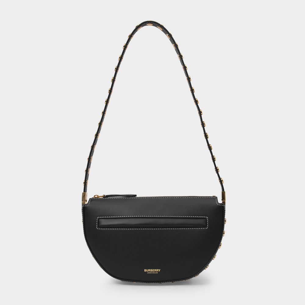 Burberry Mini Zip Olympia Bag Aus Schwarzem Leder In Black | ModeSens