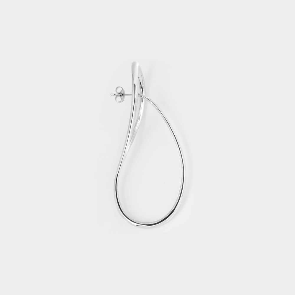 Mono Boucle d'Oreille Needle Hoop en Argent