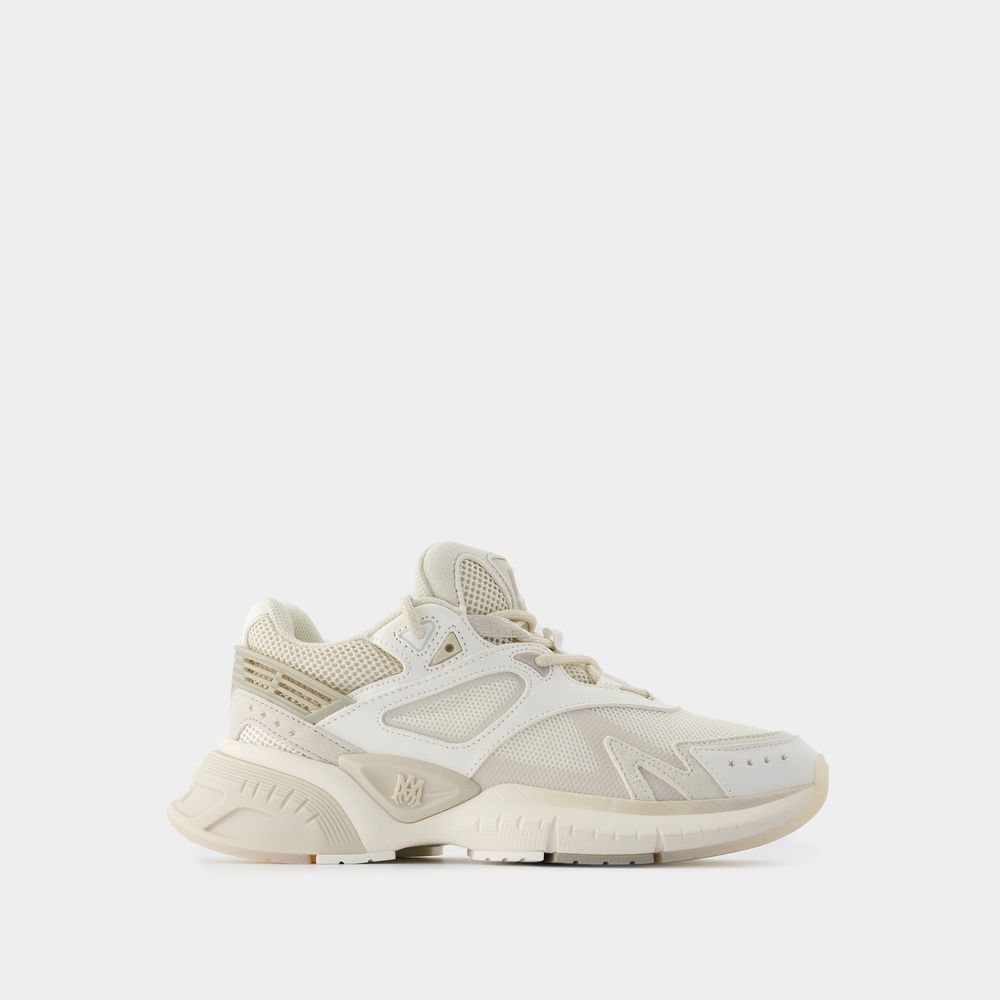 Shop Amiri Ma Runner Sneakers -  - Mesh - Beige