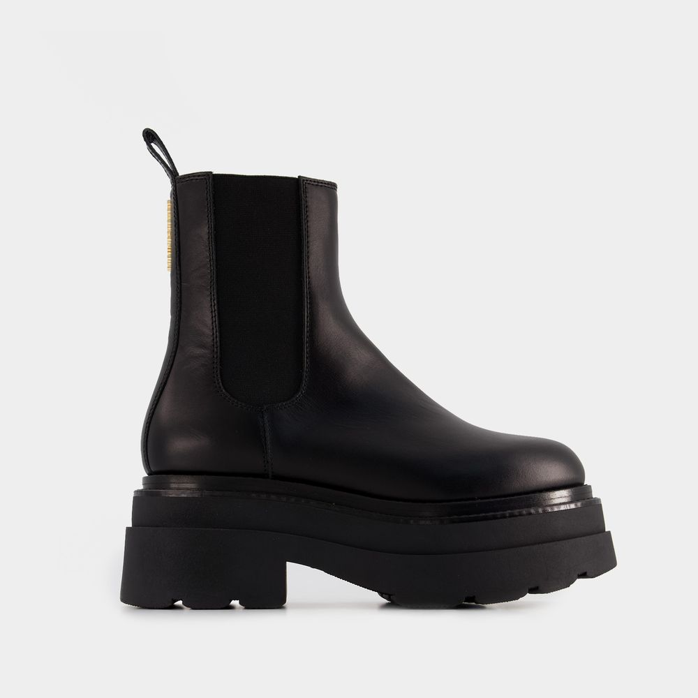 Shop Alexander Wang Carter Chelsea Boots -  - Leather - Black