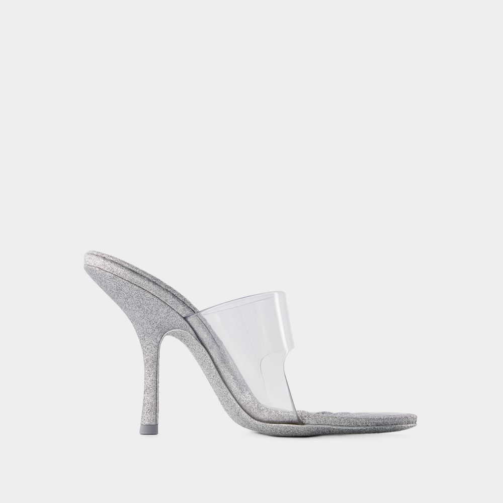 Shop Alexander Wang Nudie 105 Sandals -  - Pvc - Silver In Metallic