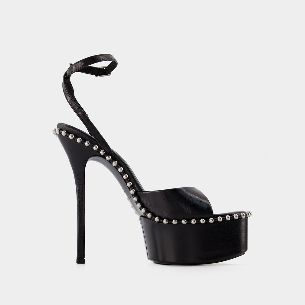 Shop Alexander Wang Nova 145 Sandals -  - Leather - Black