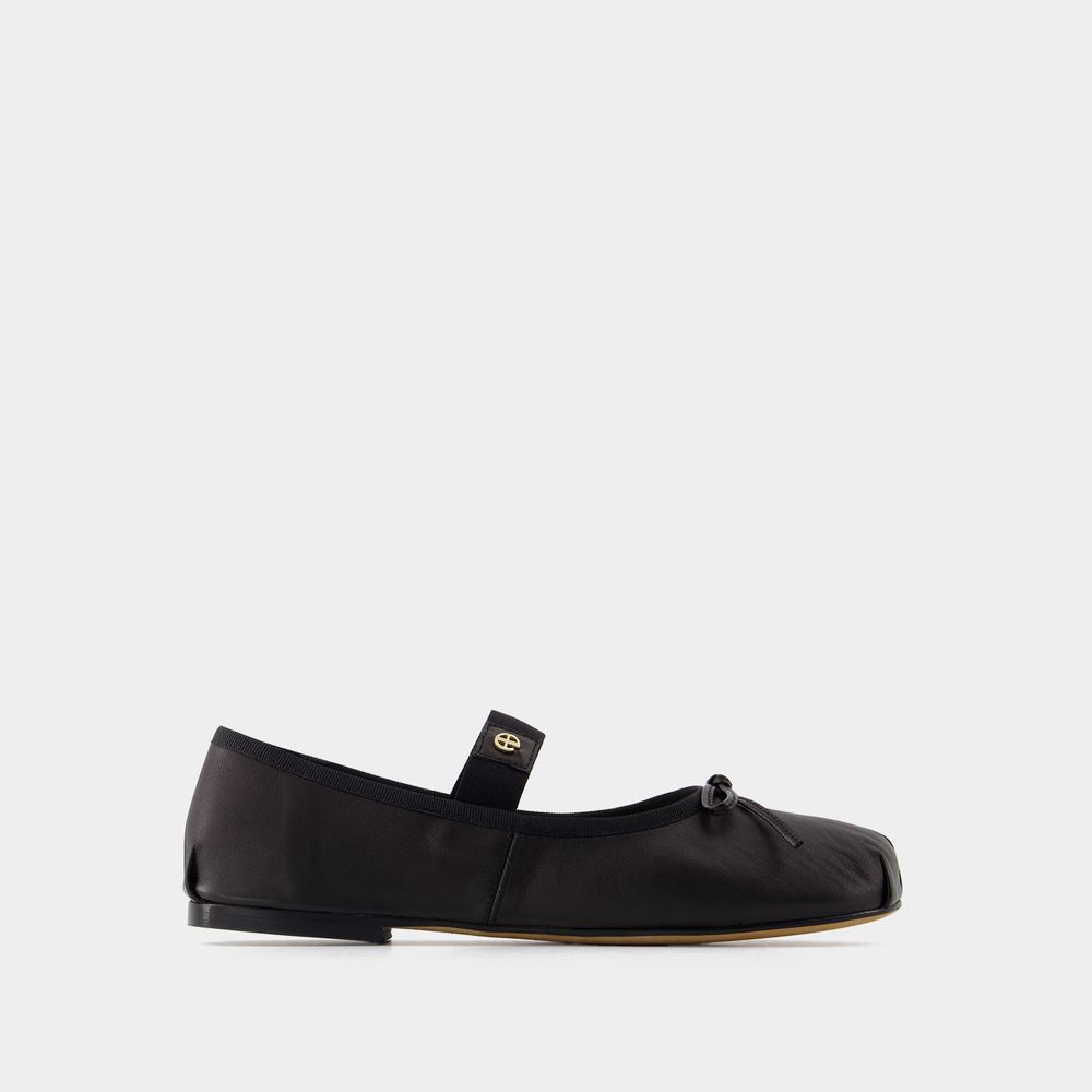 Shop Anine Bing Ballerines Jolie -  - Cuir - Noir In Black