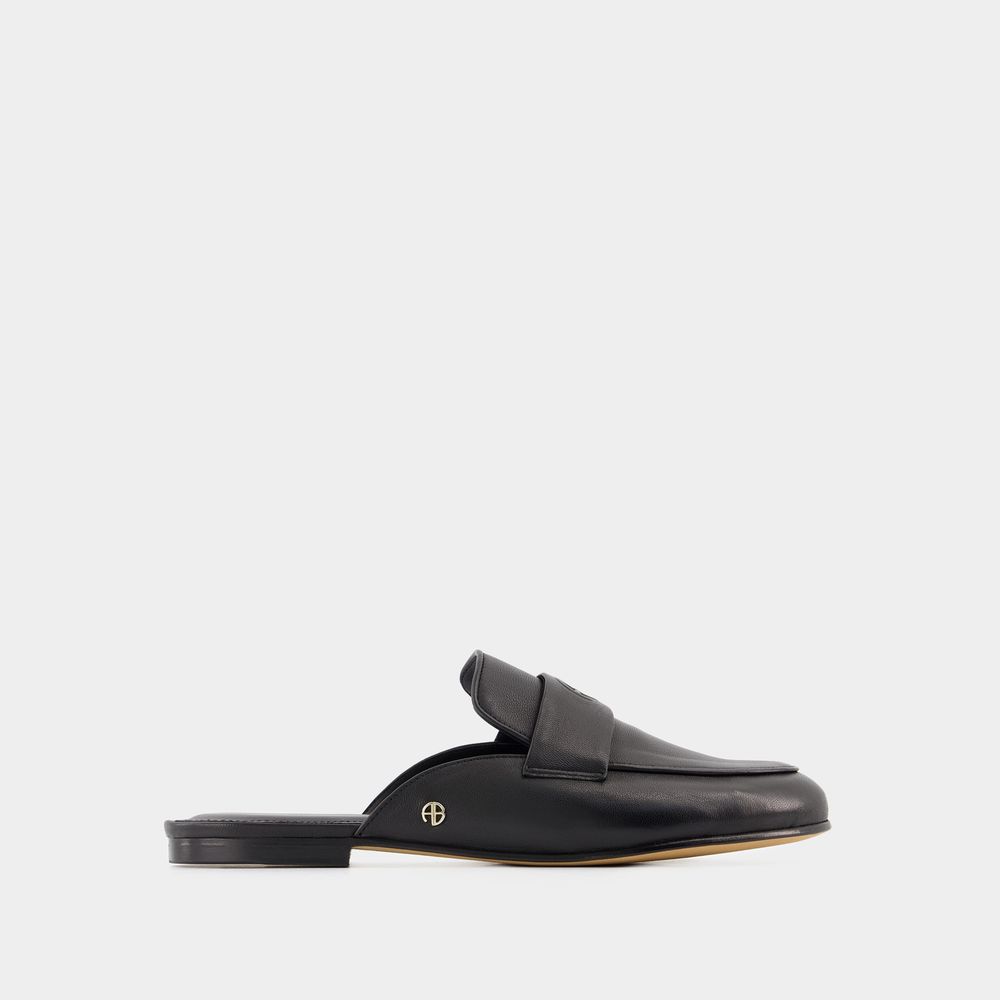 Shop Anine Bing Mules Corrine - - Cuir - Noir In Black