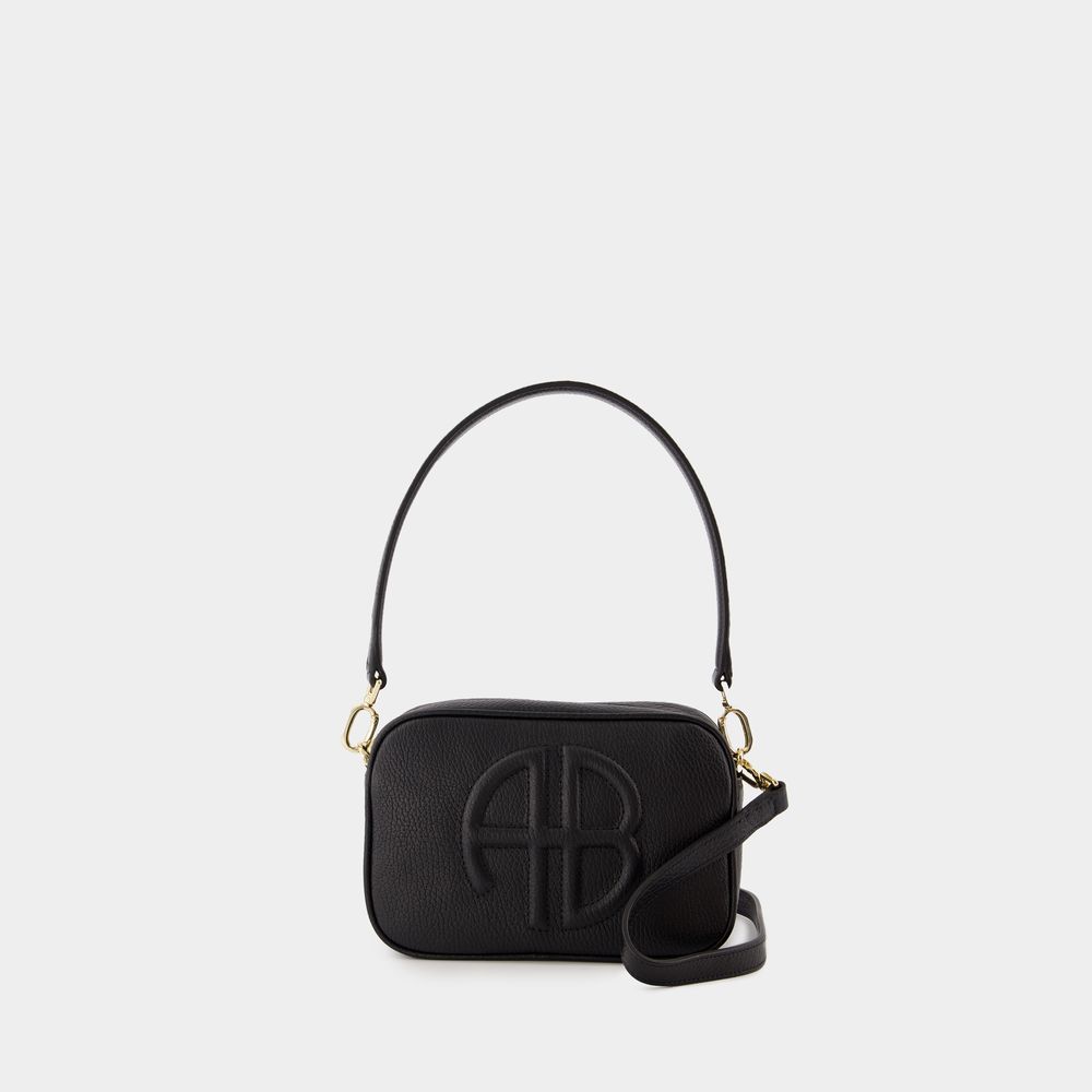 Anine Bing Lili Leather Shoulder Bag In Black
