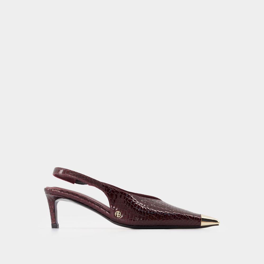 Anine Bing Pointed High-heeled Sandals In Burgundy