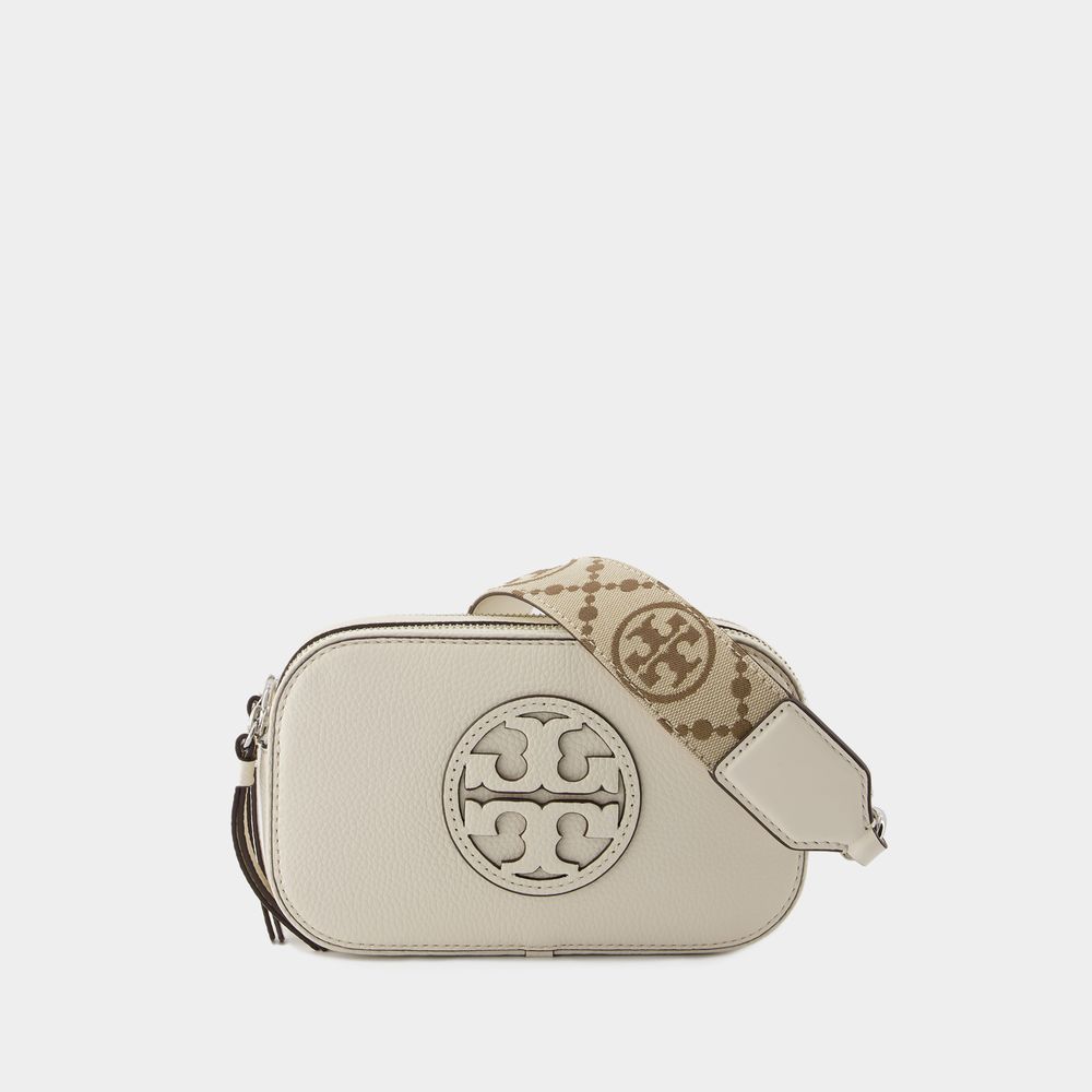 Shop Tory Burch Miller Mini Crossbody -  - Leather - New Ivory In White