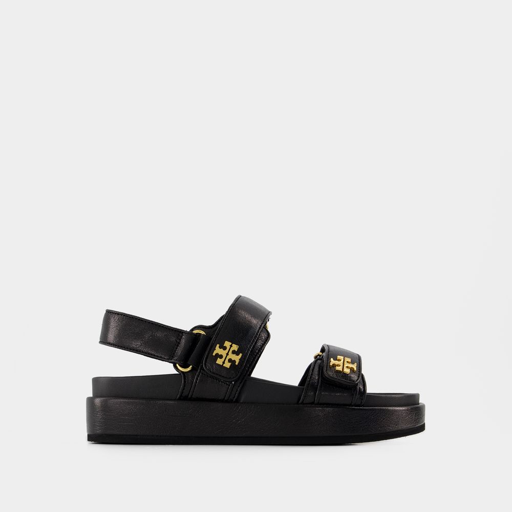Shop Tory Burch Kira Sport Sandals -  - Leather - Black