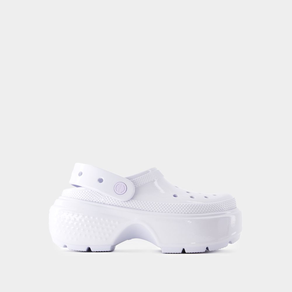 Crocs Stomp High Shine Sandals -  - Thermoplastic - White In White
