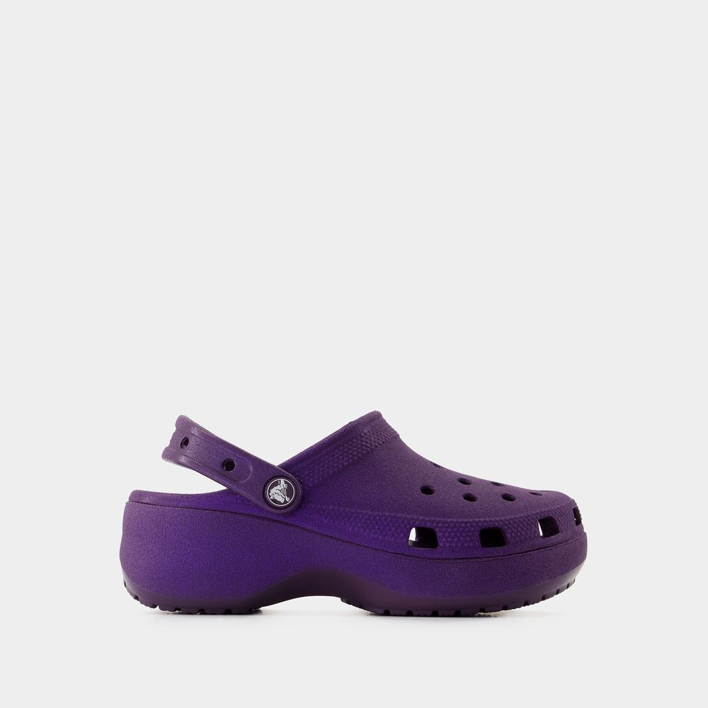 Shop Crocs Sandales Classic Platform Glitter -  - Synthétique - Violet In Purple