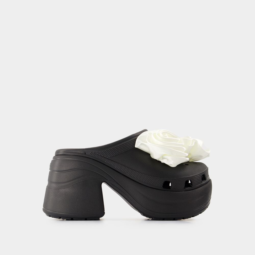 Shop Crocs Sandales Siren Rosette - - Synthétique - Noir In Black