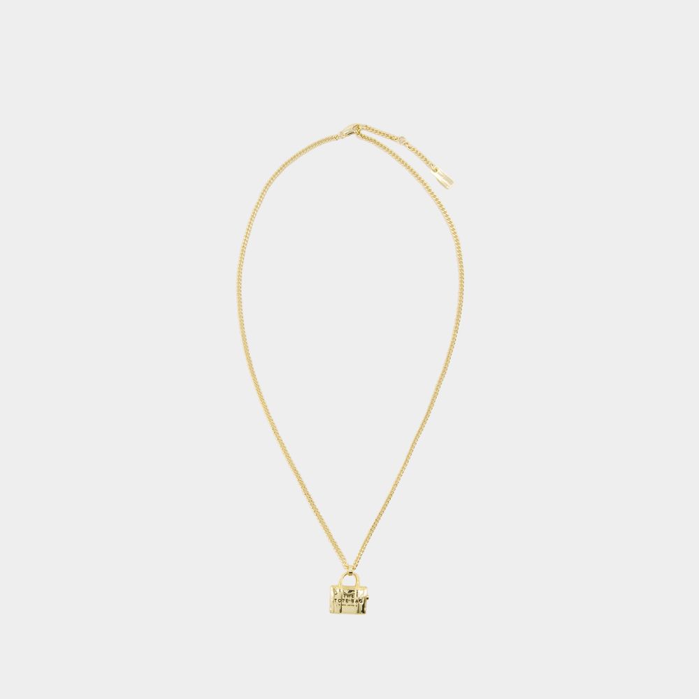 Marc Jacobs The Tote Bag Necklace - - Metal - Gold In Gold