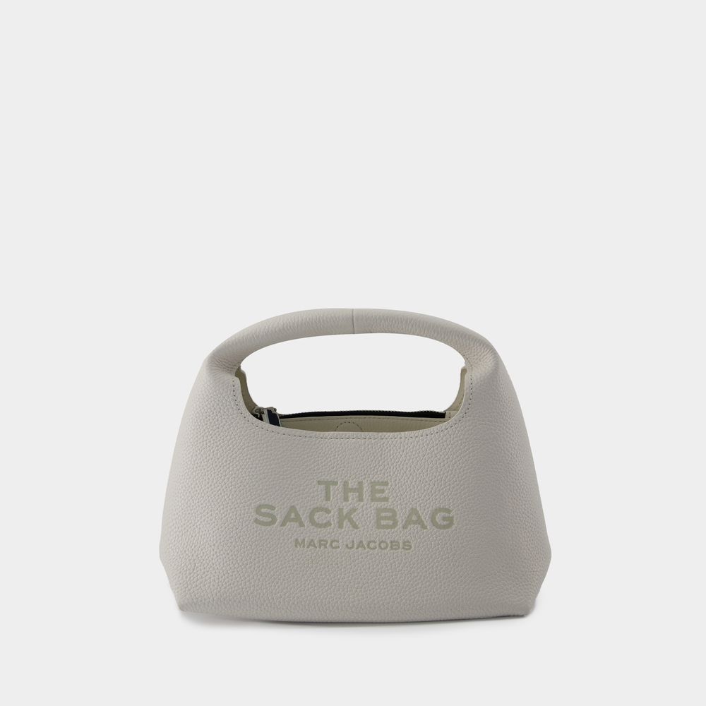 Marc Jacobs The Mini Sack Bag -  - Leather - White In Gray