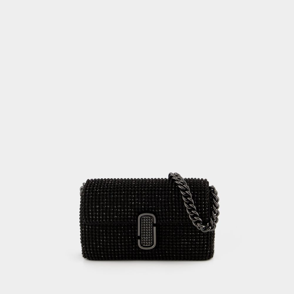 Marc Jacobs Embossed J Marc Mini Shoulder Bag In Black