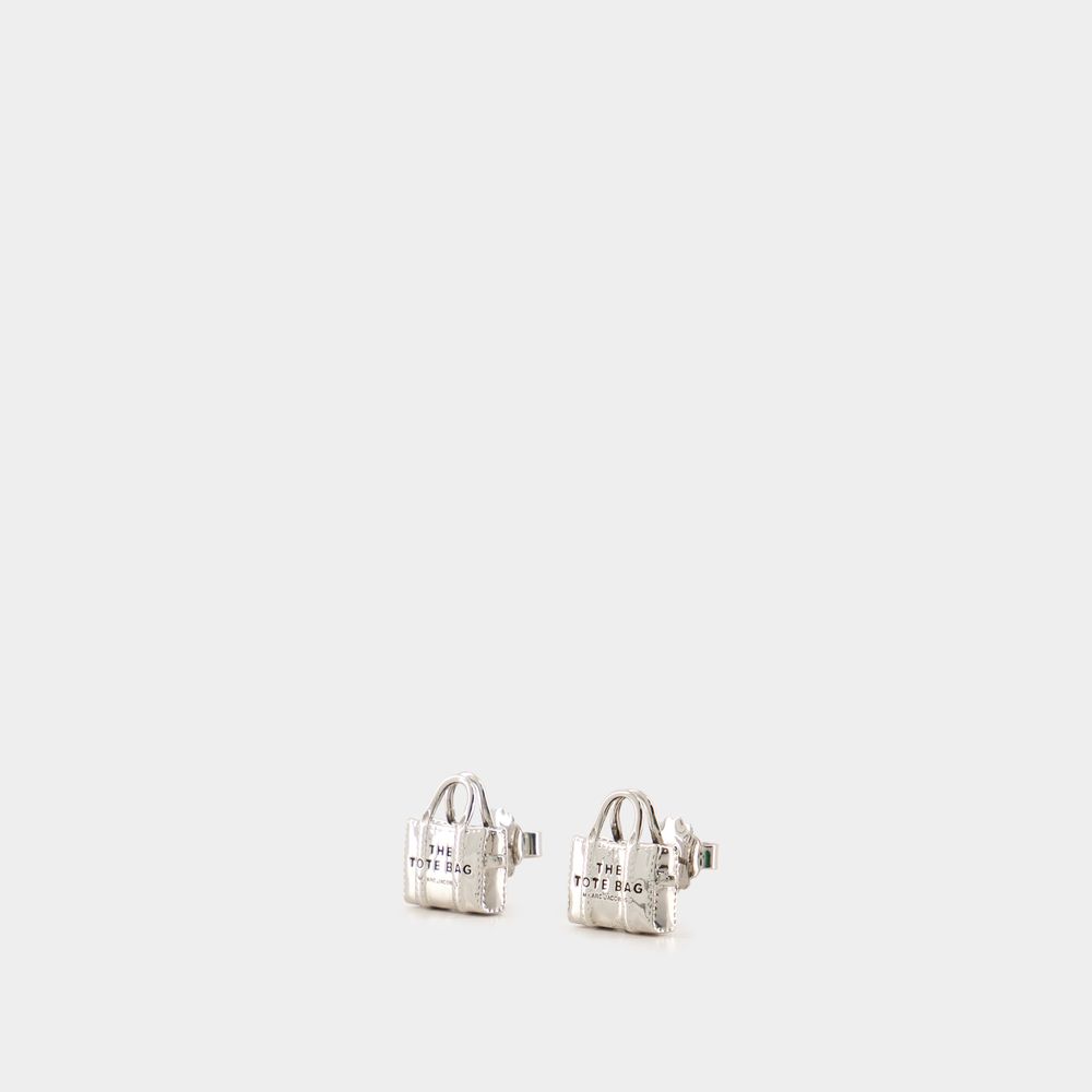 Shop Marc Jacobs Boucles D'oreilles Tote Bag -  - Métal - Argenté In Silver