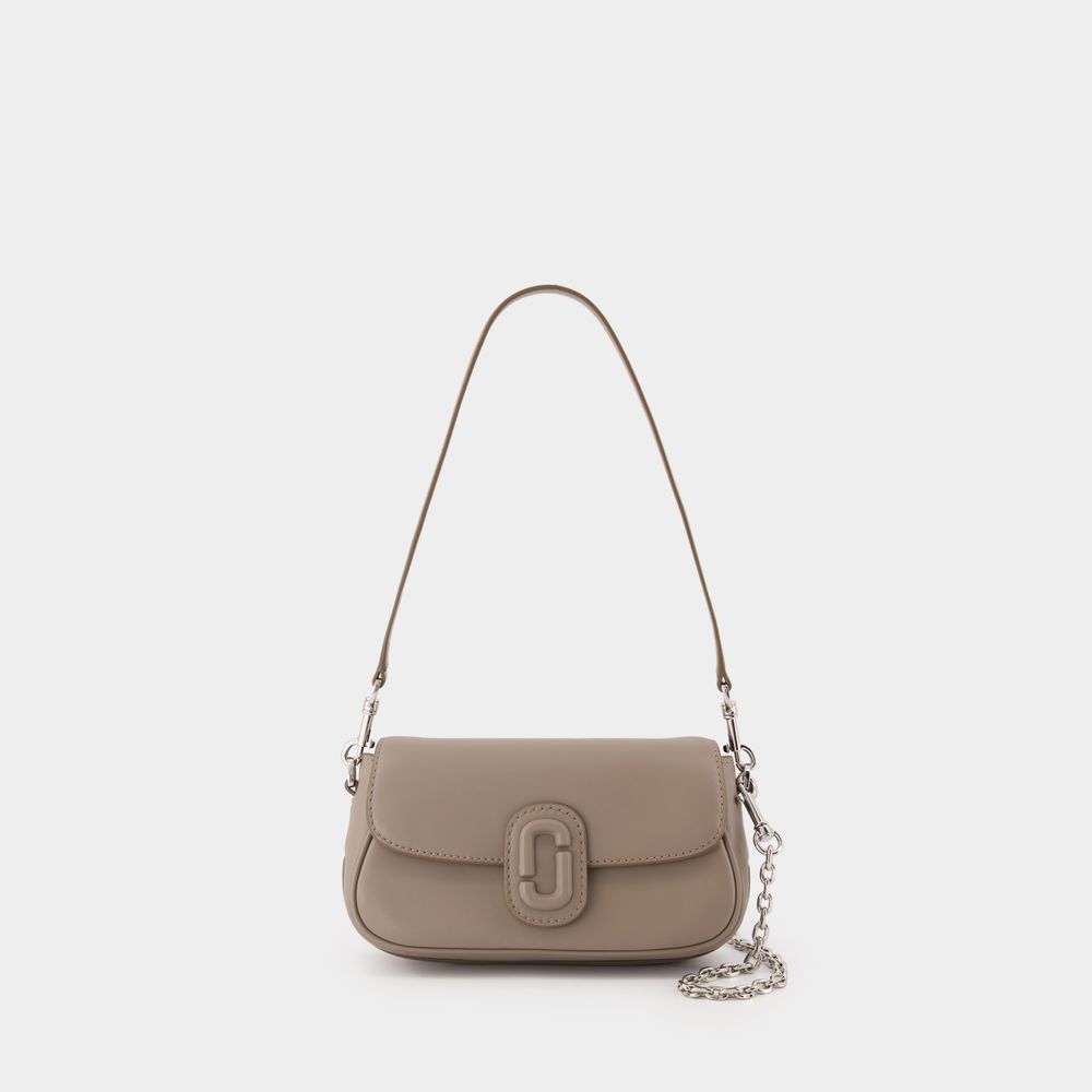 Shop Marc Jacobs The Small Shoulder Bag -  - Cuir - Gris In Grey