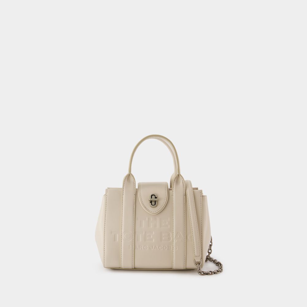 Shop Marc Jacobs The Mini Tote -  - Cuir - Blanc In White