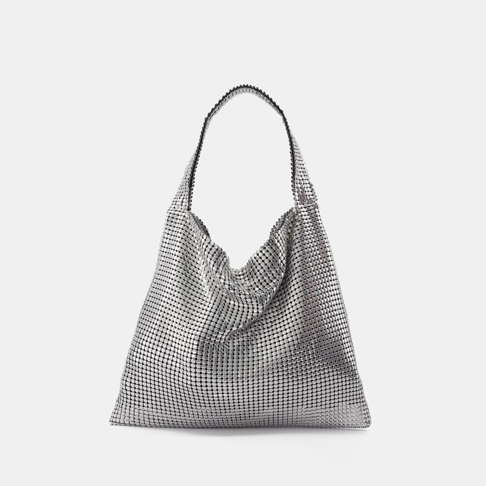 Rabanne Tasche Shopper Pixel In Silver