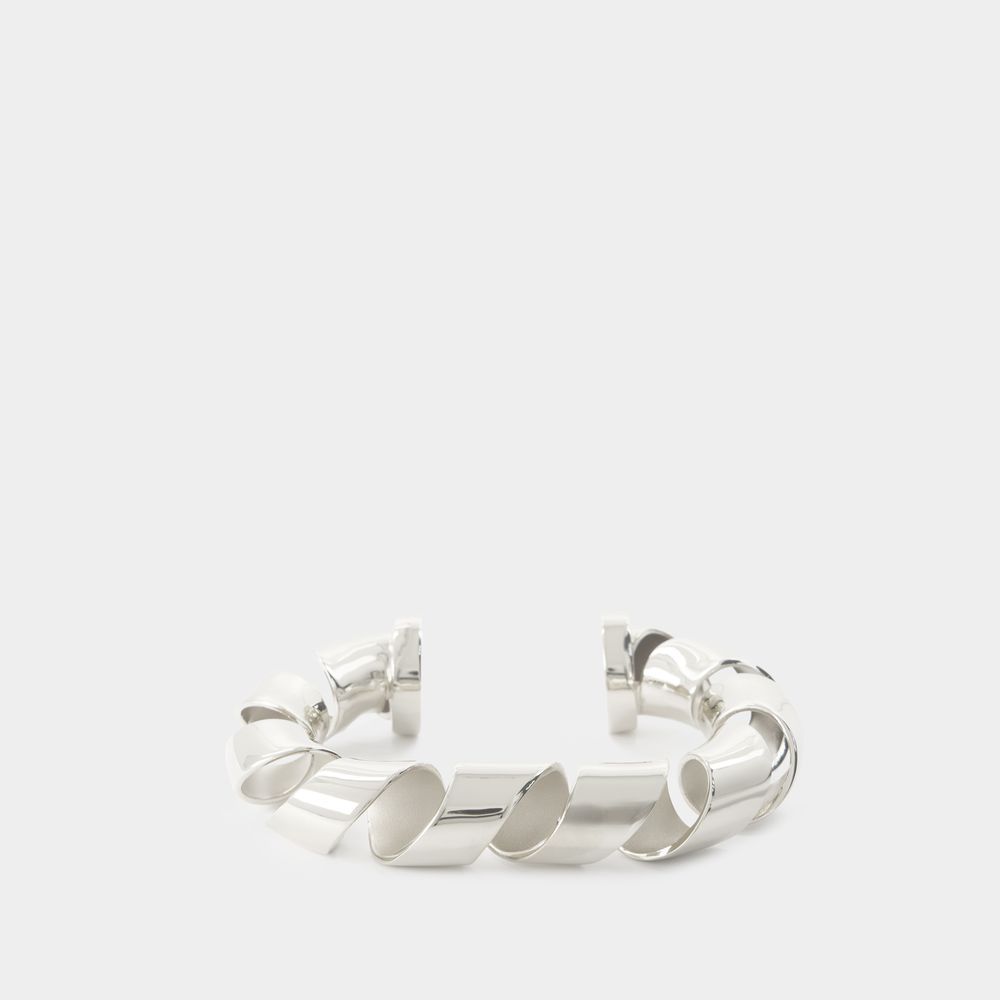 Rabanne Xl Link Twist Cuff Bracelet - - Metal - Silver In Silver