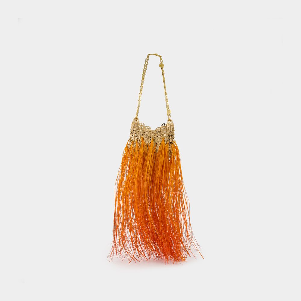 Shop Rabanne Gradient Fringes Bag -  - Raphia - Orange