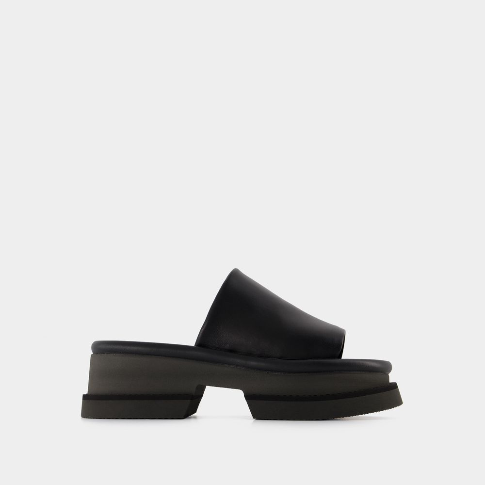 Shop Clergerie Faith Sandals -  - Black - Leather