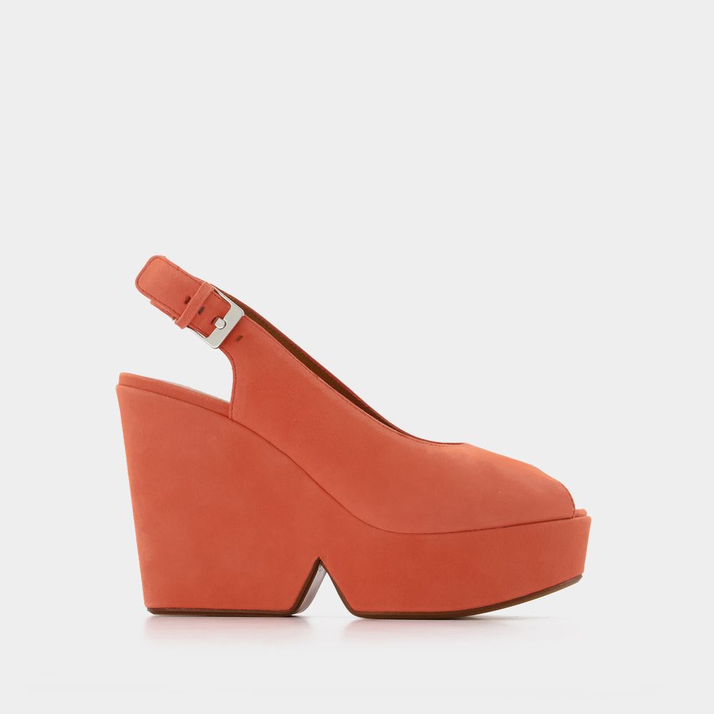 Shop Clergerie Dylan9 Sandals -  - Orange - Leather