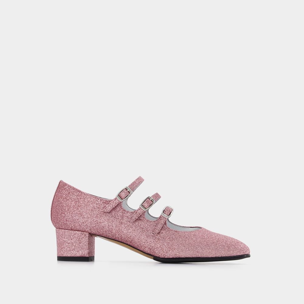 Shop Carel Kina Pumps -  - Glitter Pink - Leather