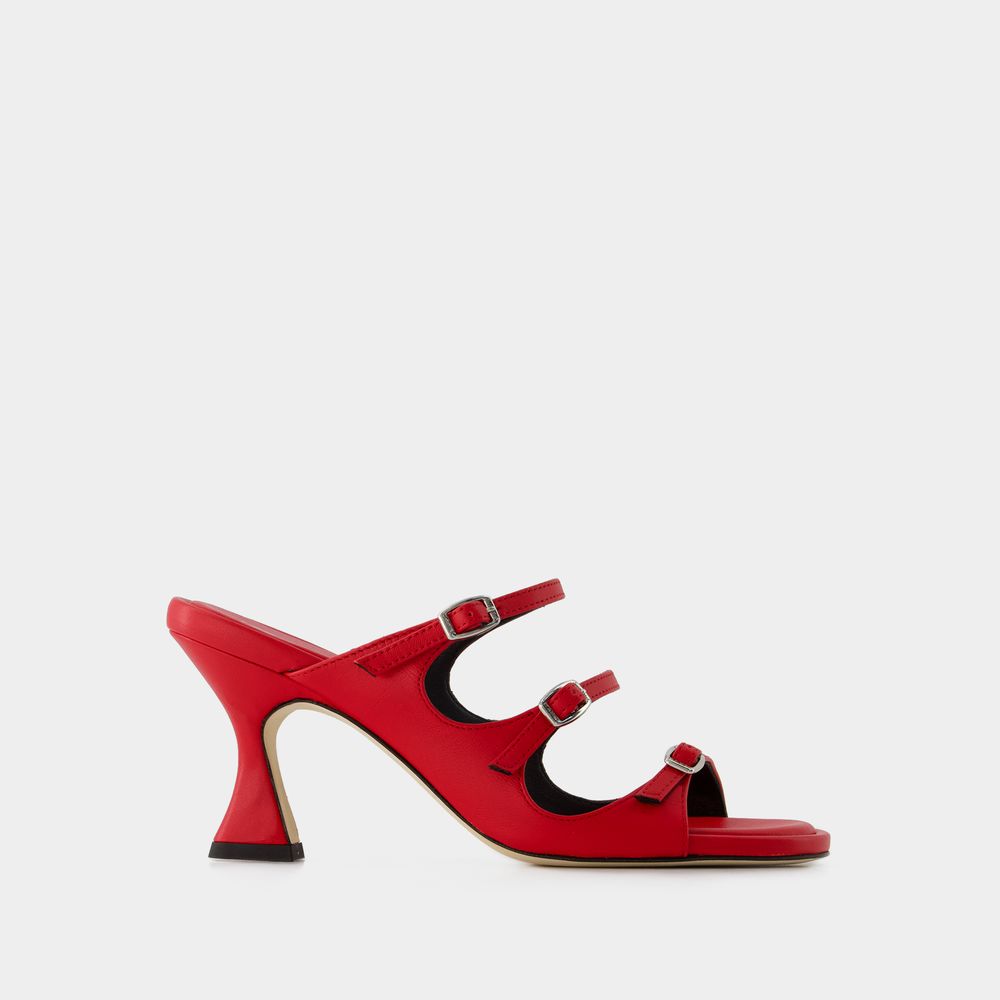 Carel Kitty Sandals -  - Leather - Red