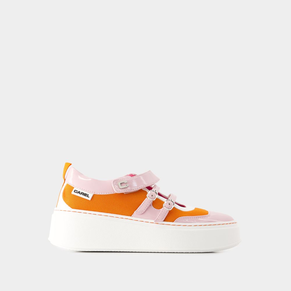 Carel Baskina Sneakers -  - Leather - Orange/pink