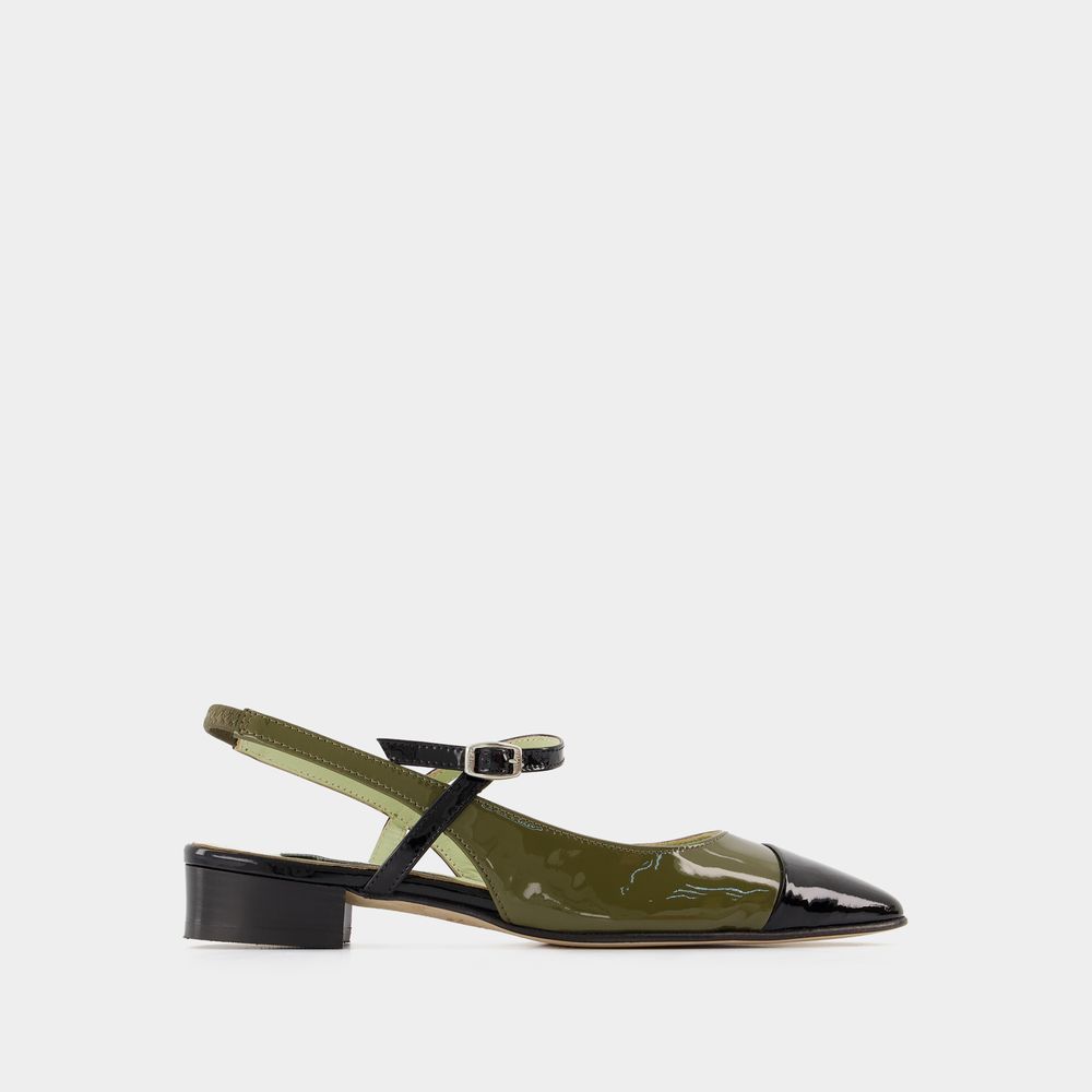 Shop Carel Sandales Oceano 24 -  - Cuir - Kaki In Khaki