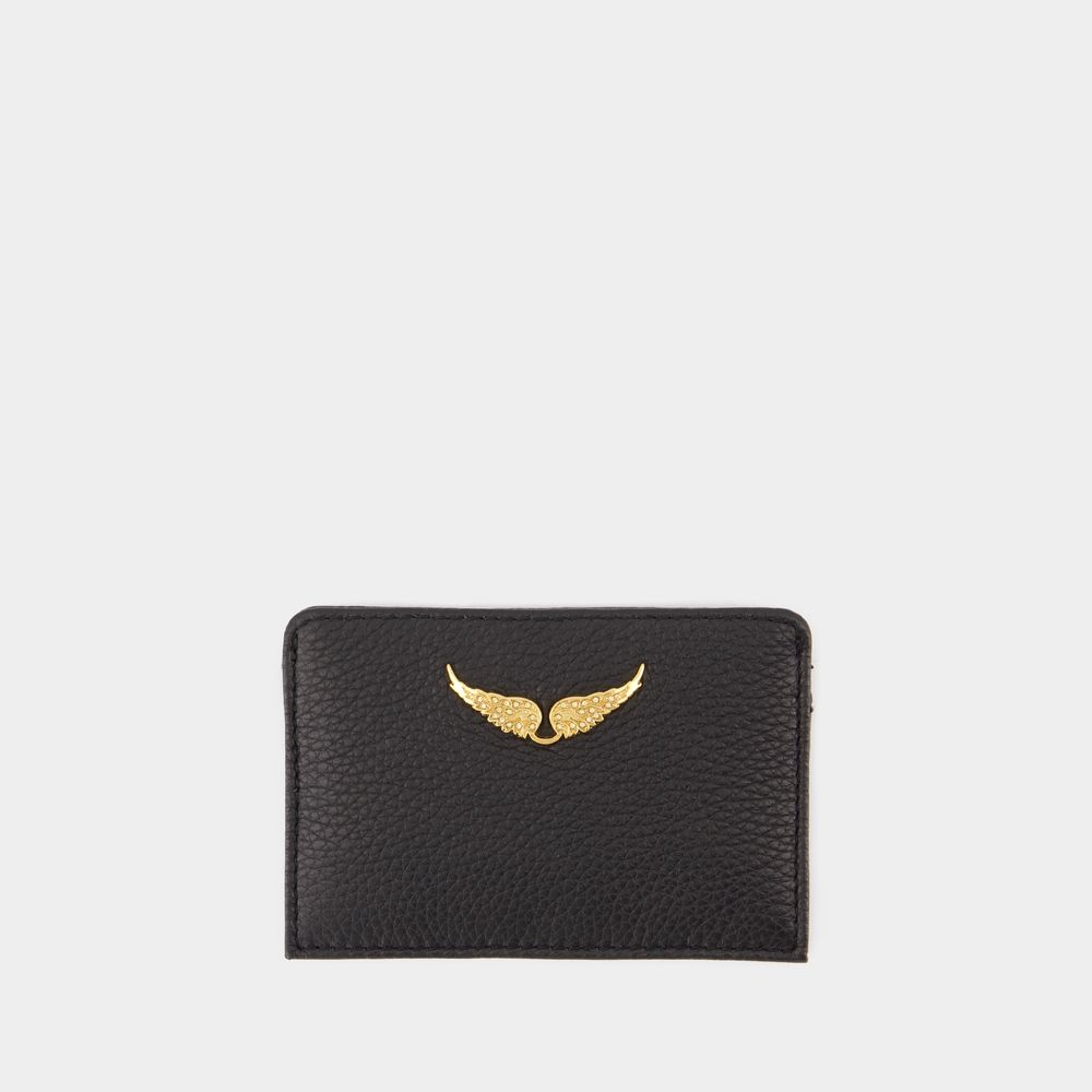 Shop Zadig & Voltaire Pochette Zv Pass -  - Cuir - Noir In Black