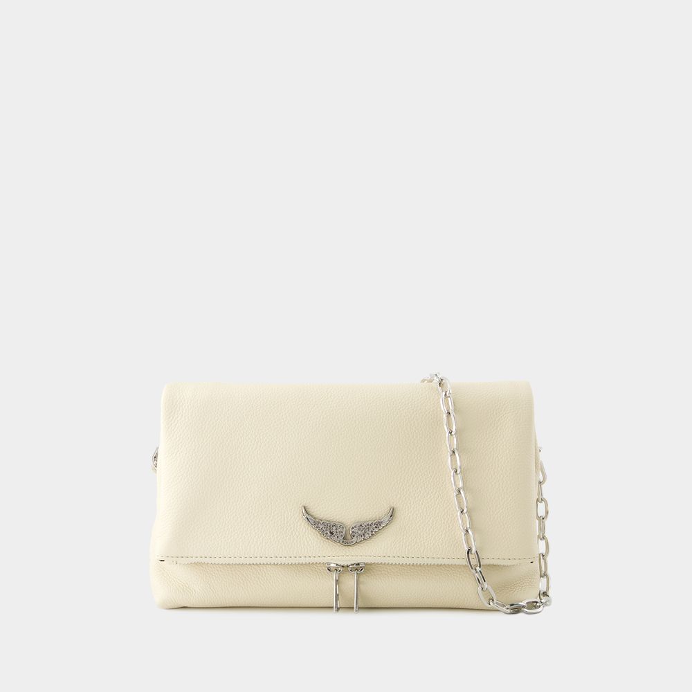 Shop Zadig & Voltaire Rocky Swing Your Wings Crossbody -  - Leather - Beige
